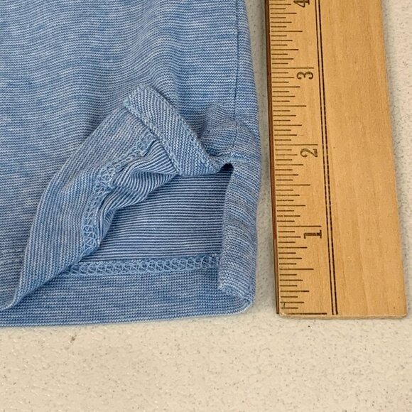 Vineyard Vines Edgartown Polo Mens Large Blue Striped Stretch Whale‎ Logo Pocket - Picture 6 of 7